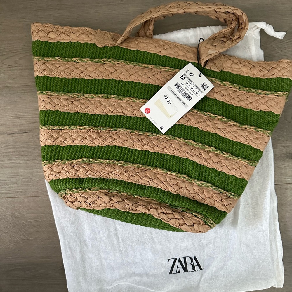 NWT & Dust Bag ZARA Basket Bag - Picture 3 of 9